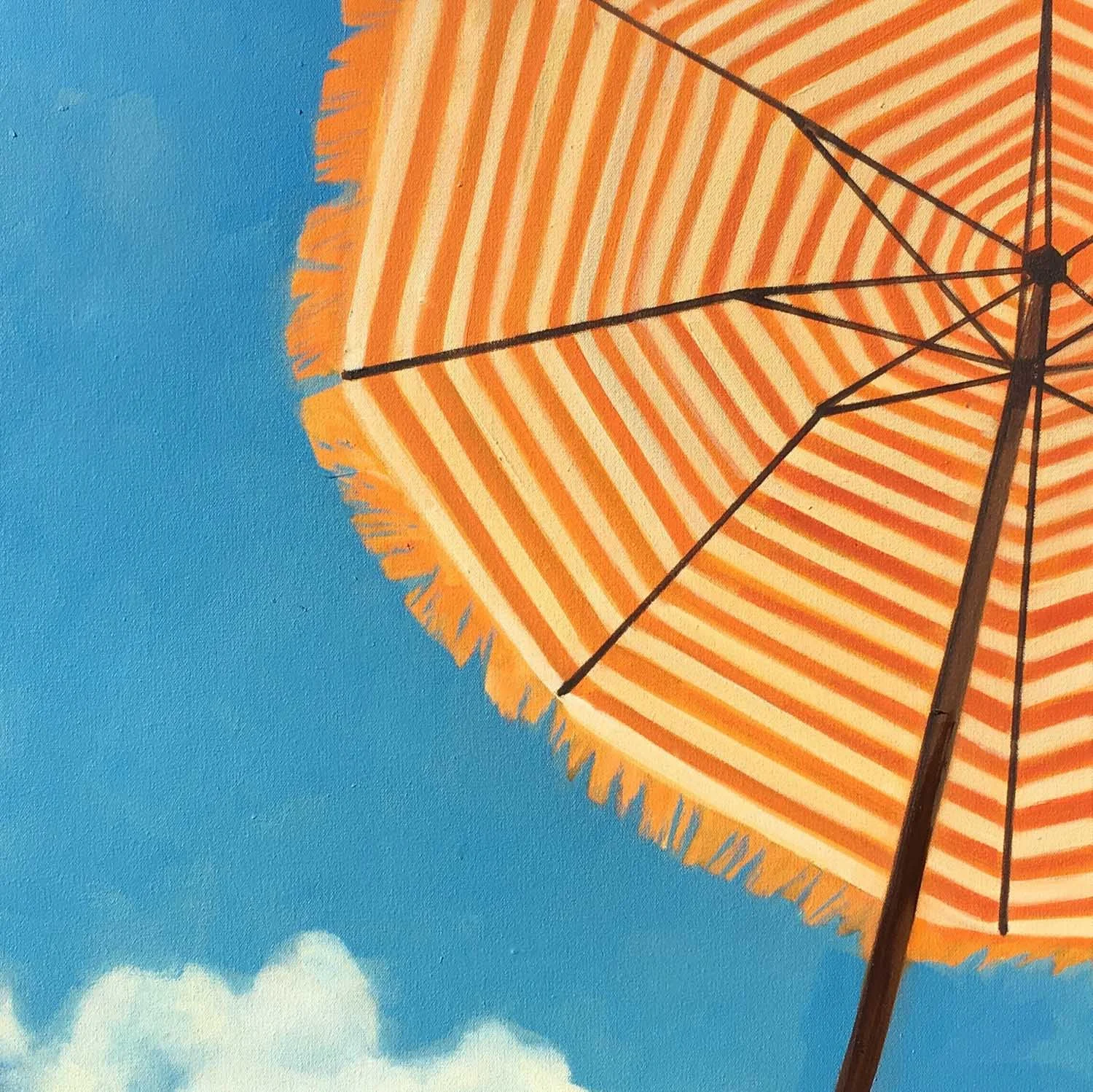 T.S. Harris, "Bright Blue Sky", 20"x20", oil on canvas
