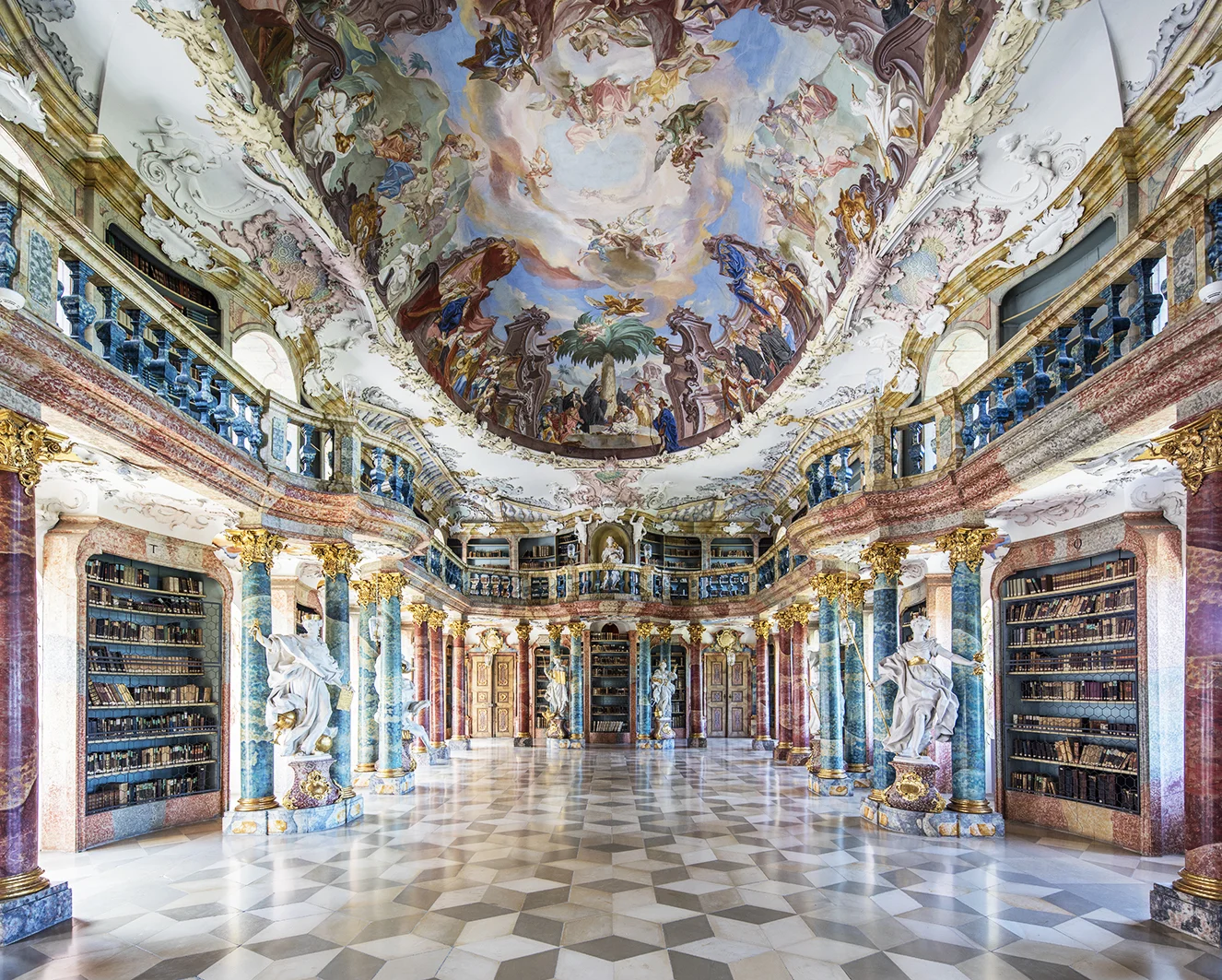 Reinhard Gorner, "Library Hall, Wiblingen Library, Ulm", Lightjet Digital C Print
