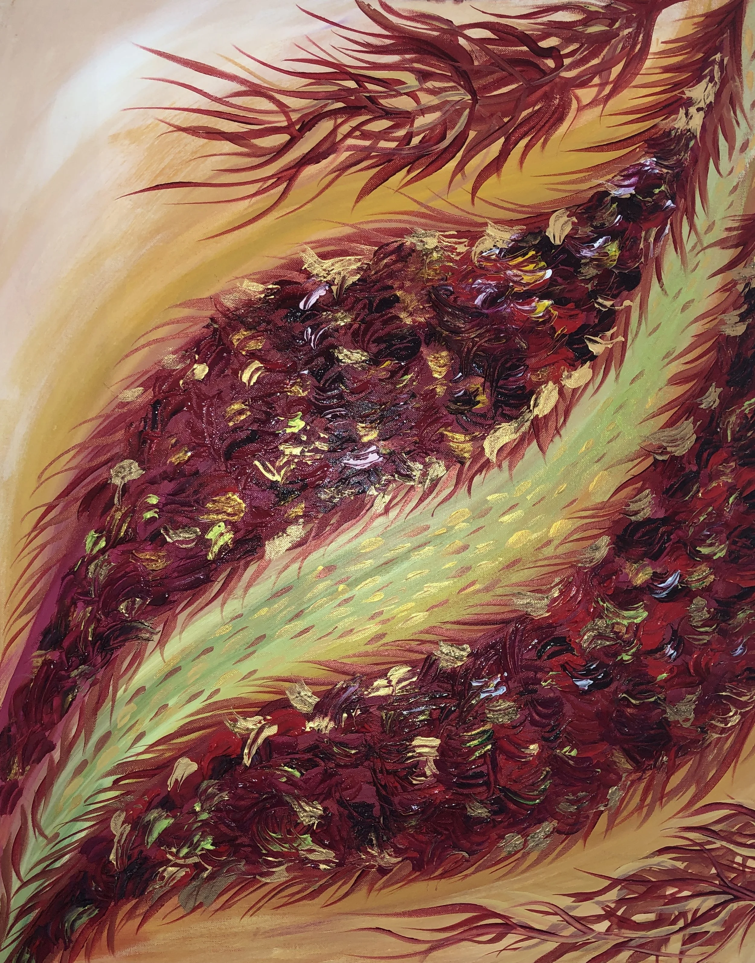 "Flow with Life" Original Acrylic painting 24" x 30"