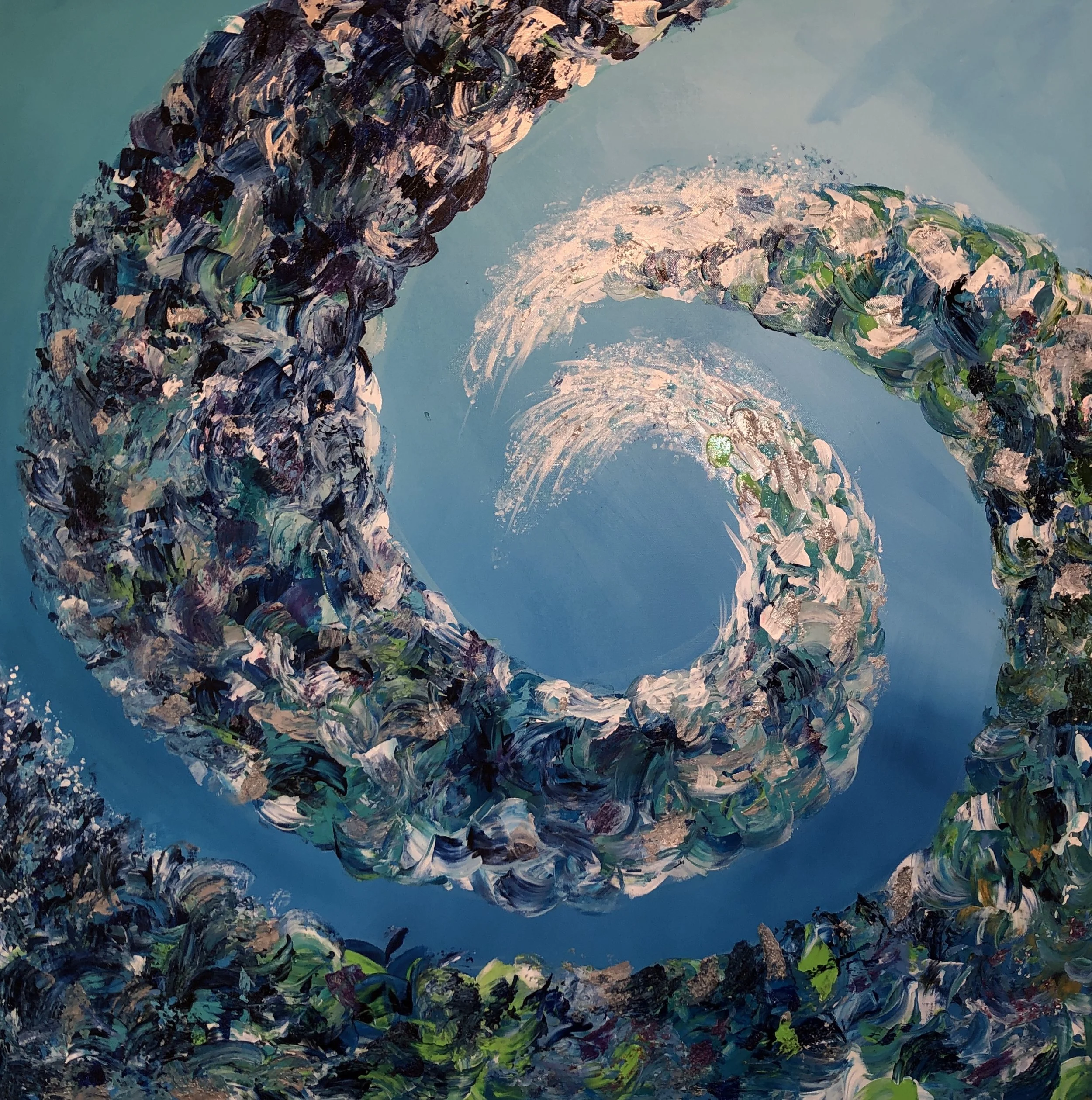 Go with the Flow 30" x 40" Original painting 