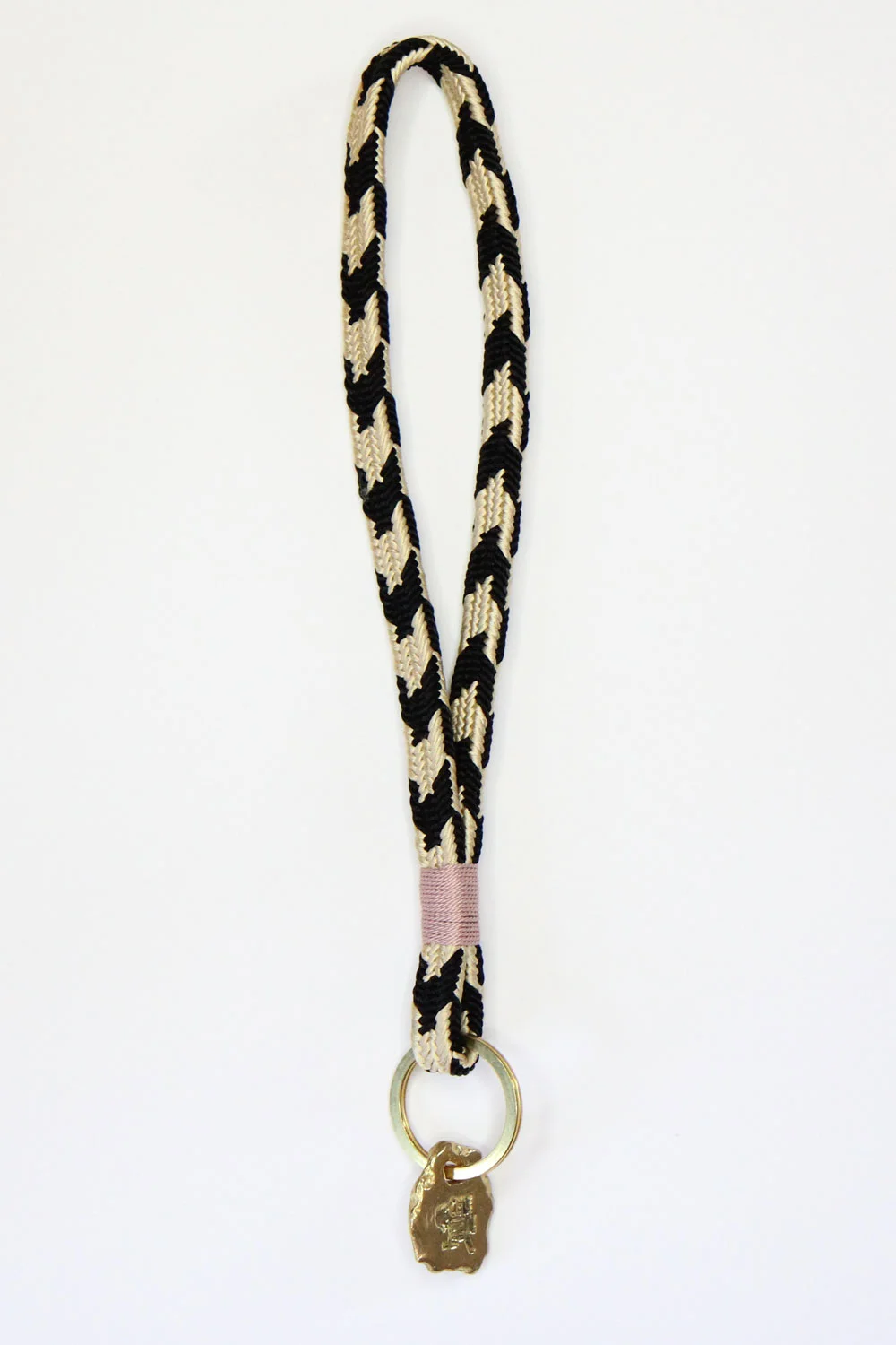 KEY STRAP short "TOI ET MOI" rose finish