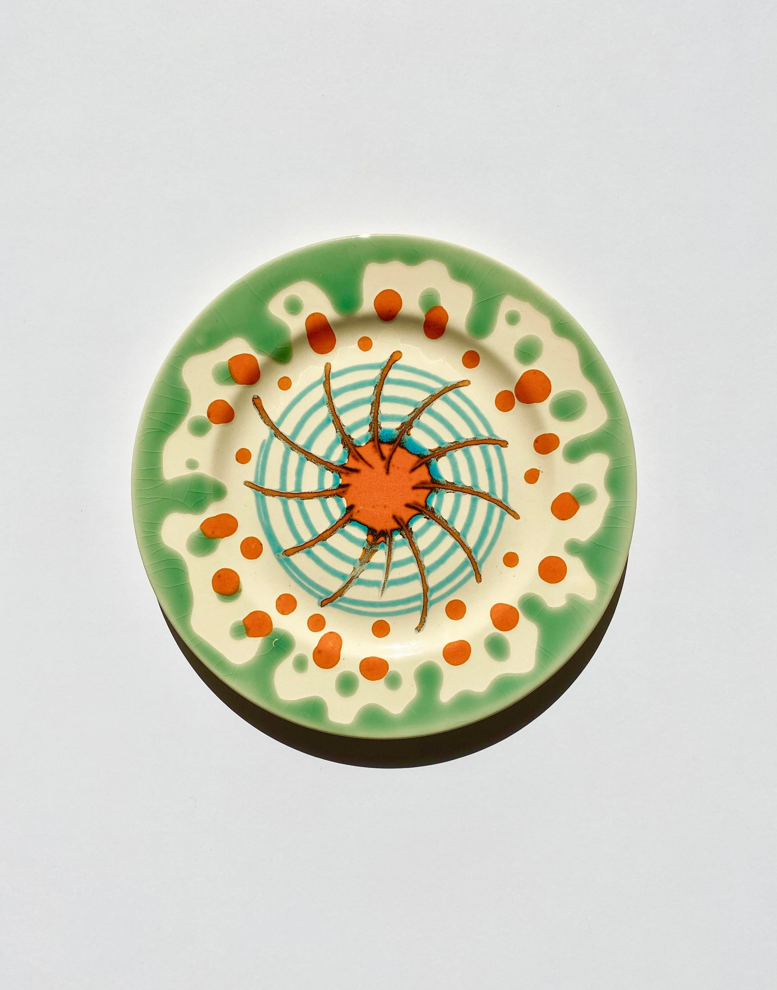 SMALL PLATE "Green Splash"