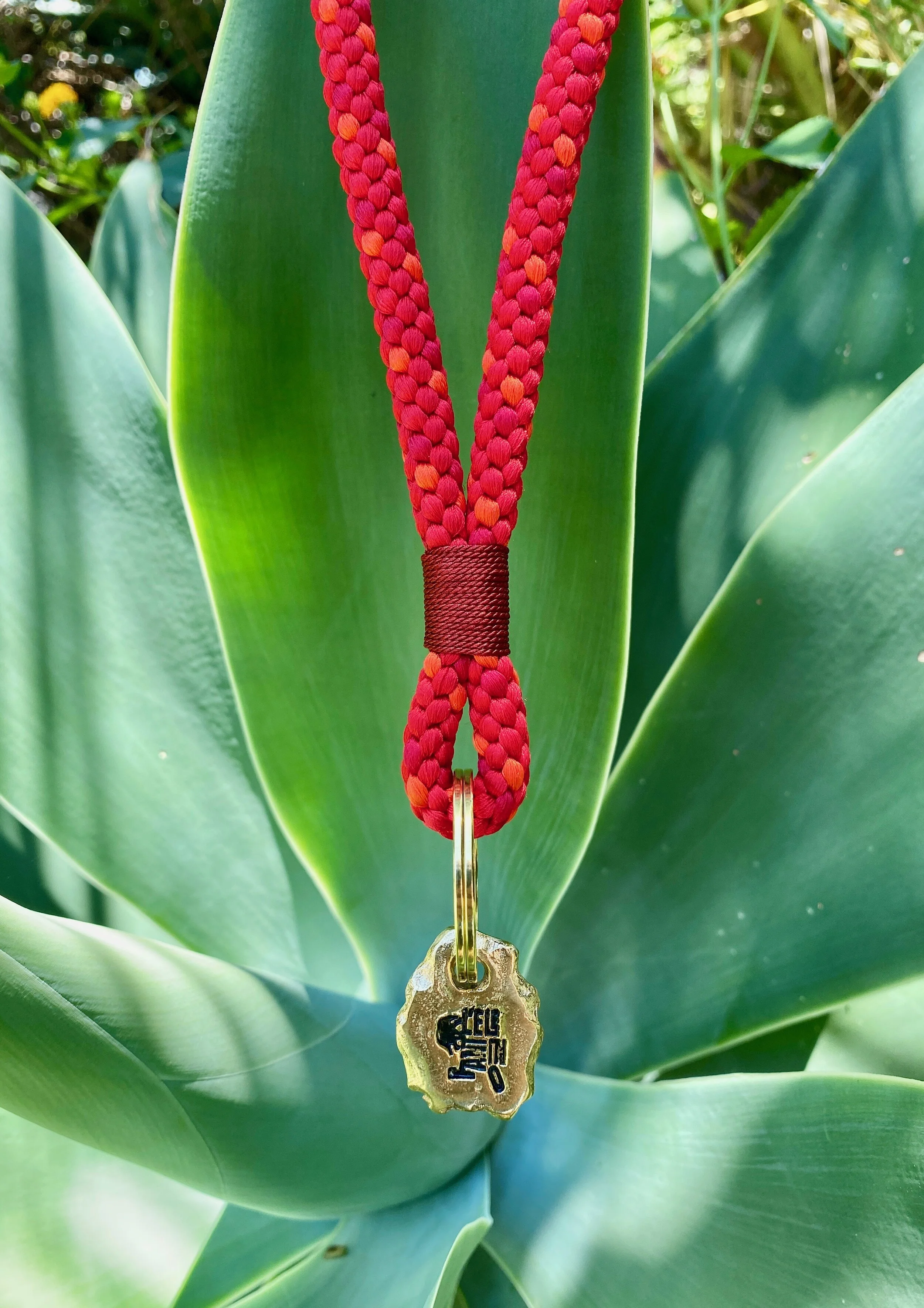 KEY STRAP long "HEARTBEAT" red finish