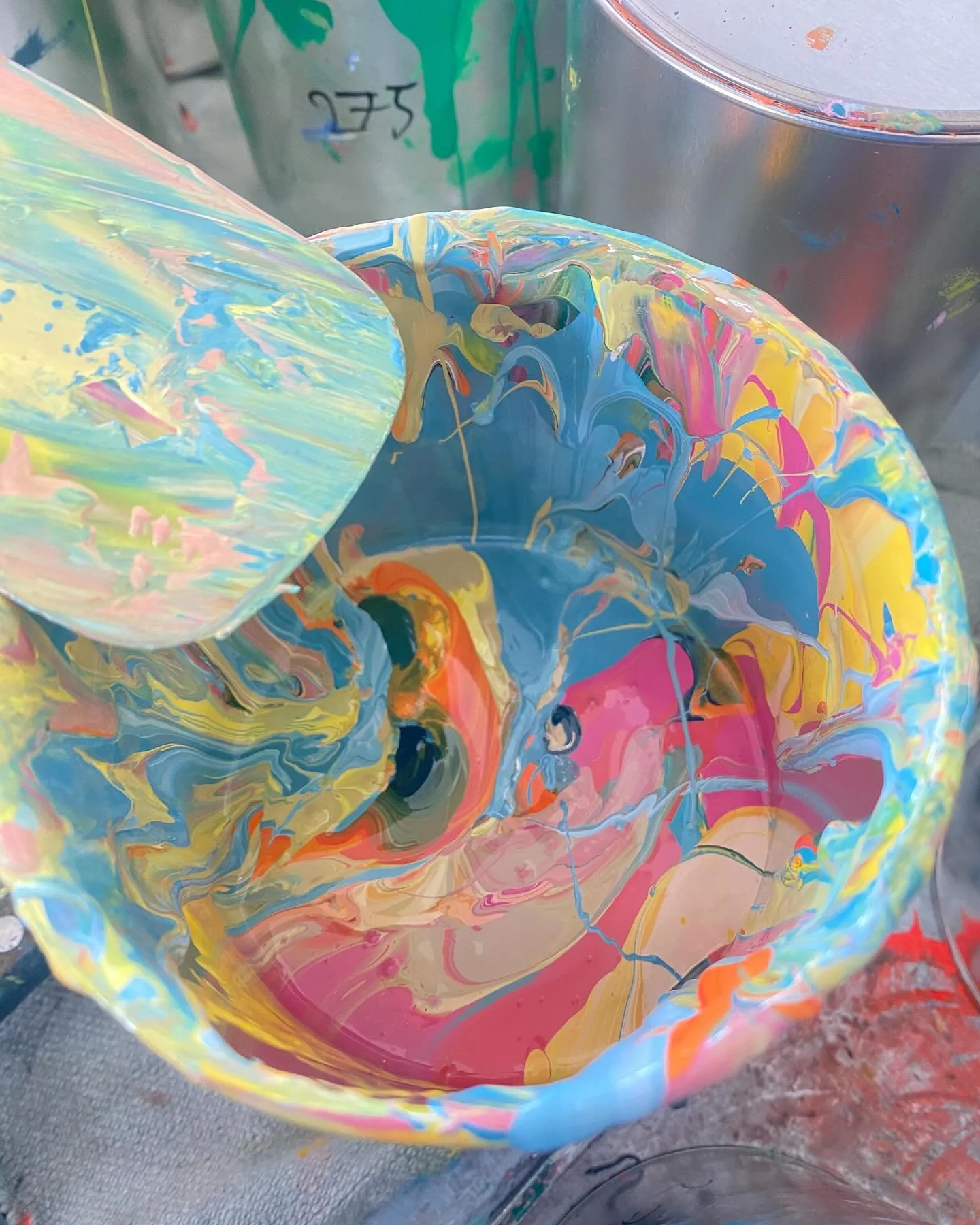 COLOR IMMERSION! @misslombardi8064 🙏🏼🌈 Printing new wrapping paper & Posters #silkscreenprint #colortherapy #ganesha #happy @lelefantino_fine_goods