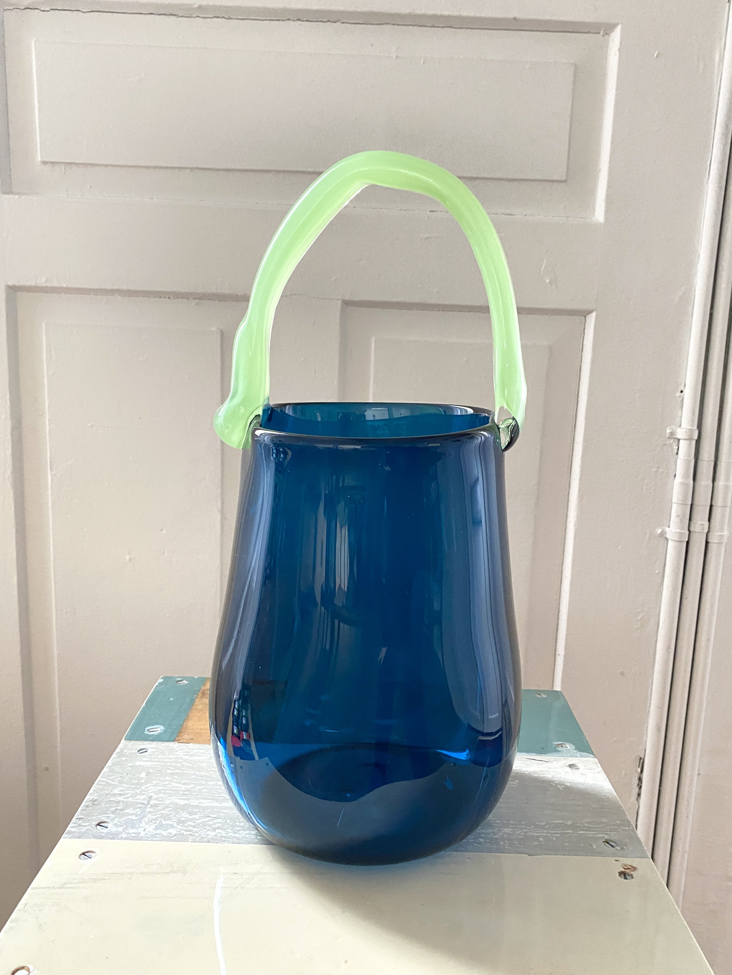 Glass Vase BORSETTA blue - green