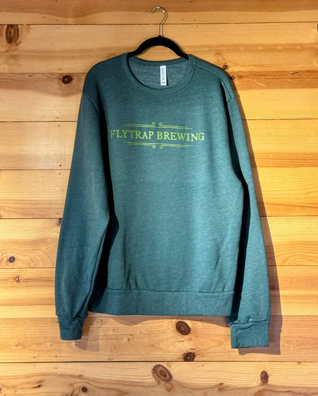 Green Fleece Lined Crewneck Sweatshirt
