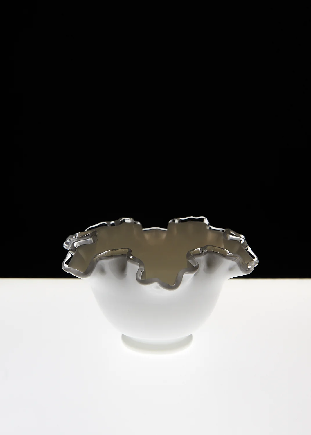 Rippled Milk Glass Bowl