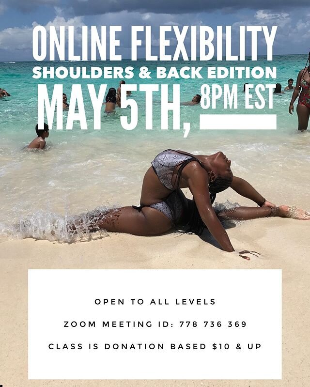 Join @reginaamariee_ for flexibility tonight at 8pm. Open to ALL LEVELS!
You&rsquo;ll need yoga blocks and a strap🎉🎉
Comment below if you&rsquo;ll be there 🤗