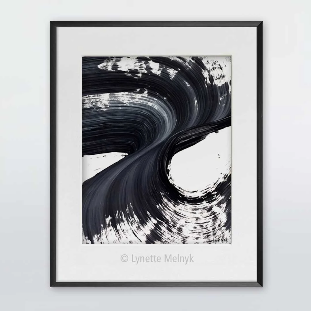Motion and Emotion 15 - black and white print