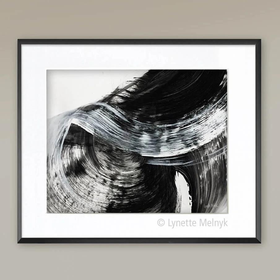 Motion and Emotion 8 - black and white print