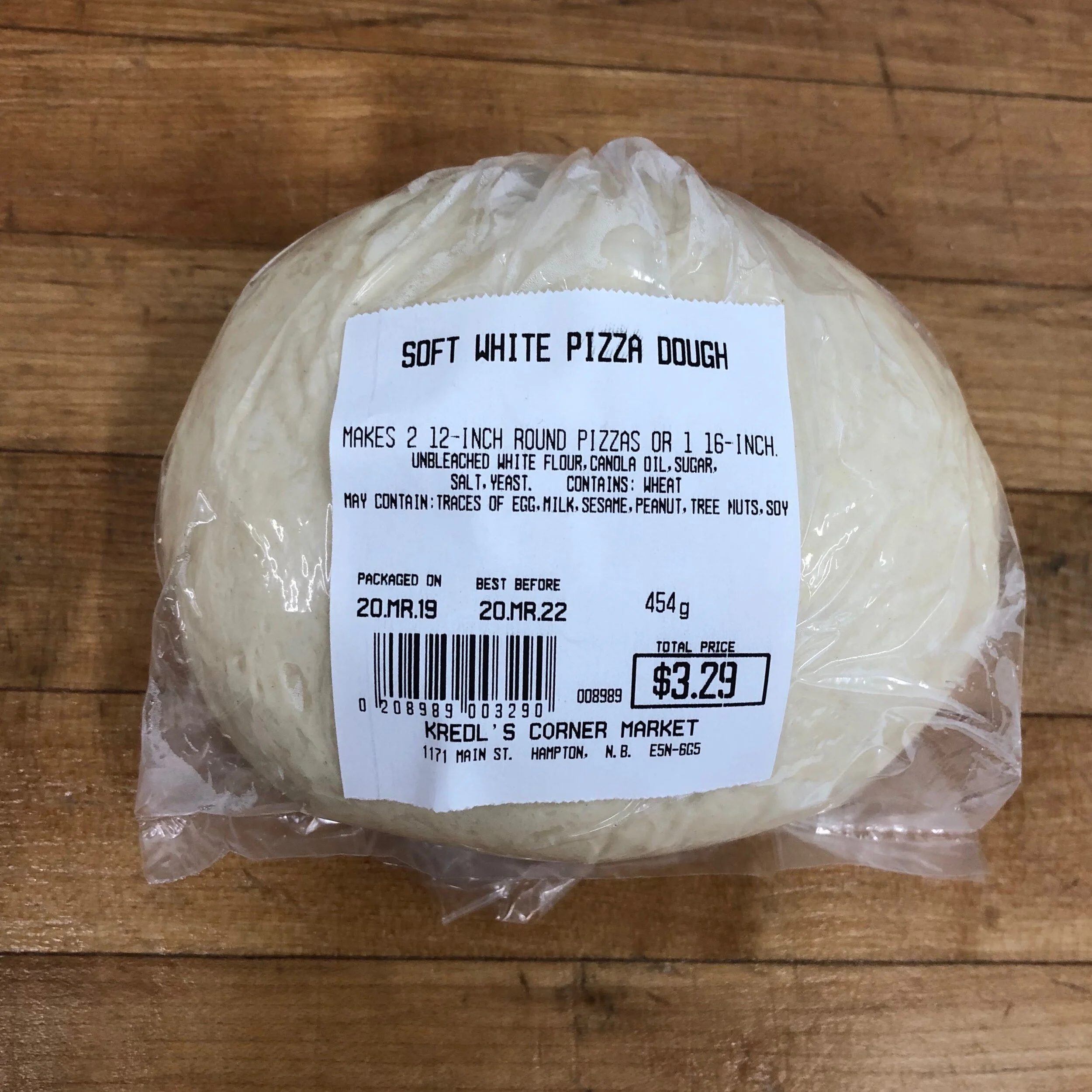 Soft White Pizza Dough  (Made In-Store)