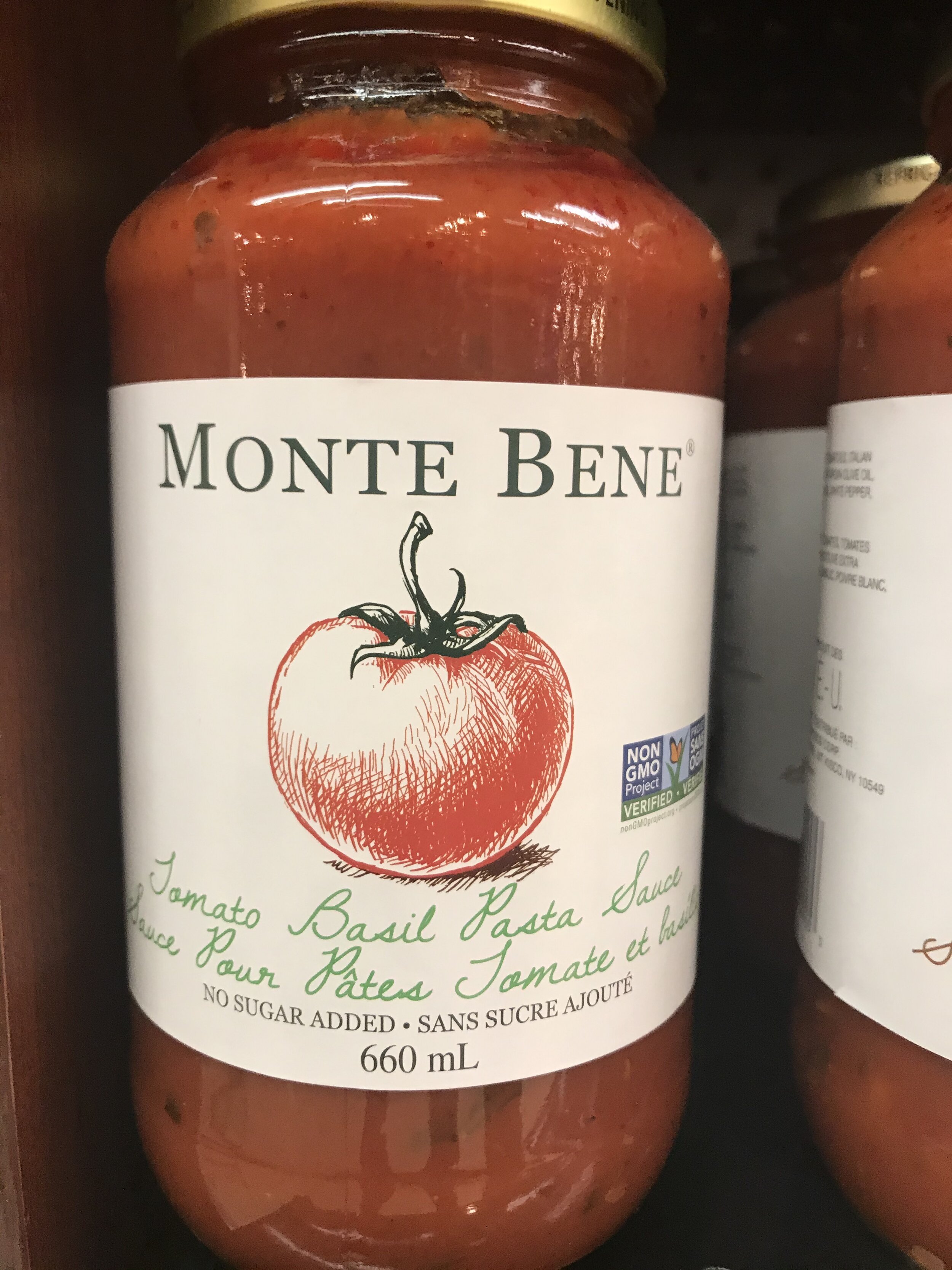 Monte Bene Tomato Basil Pasta Sauce 660ml — Kredl’s