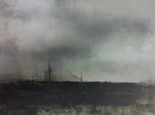Landscape #24 framed 17.5” x 15.25” $650