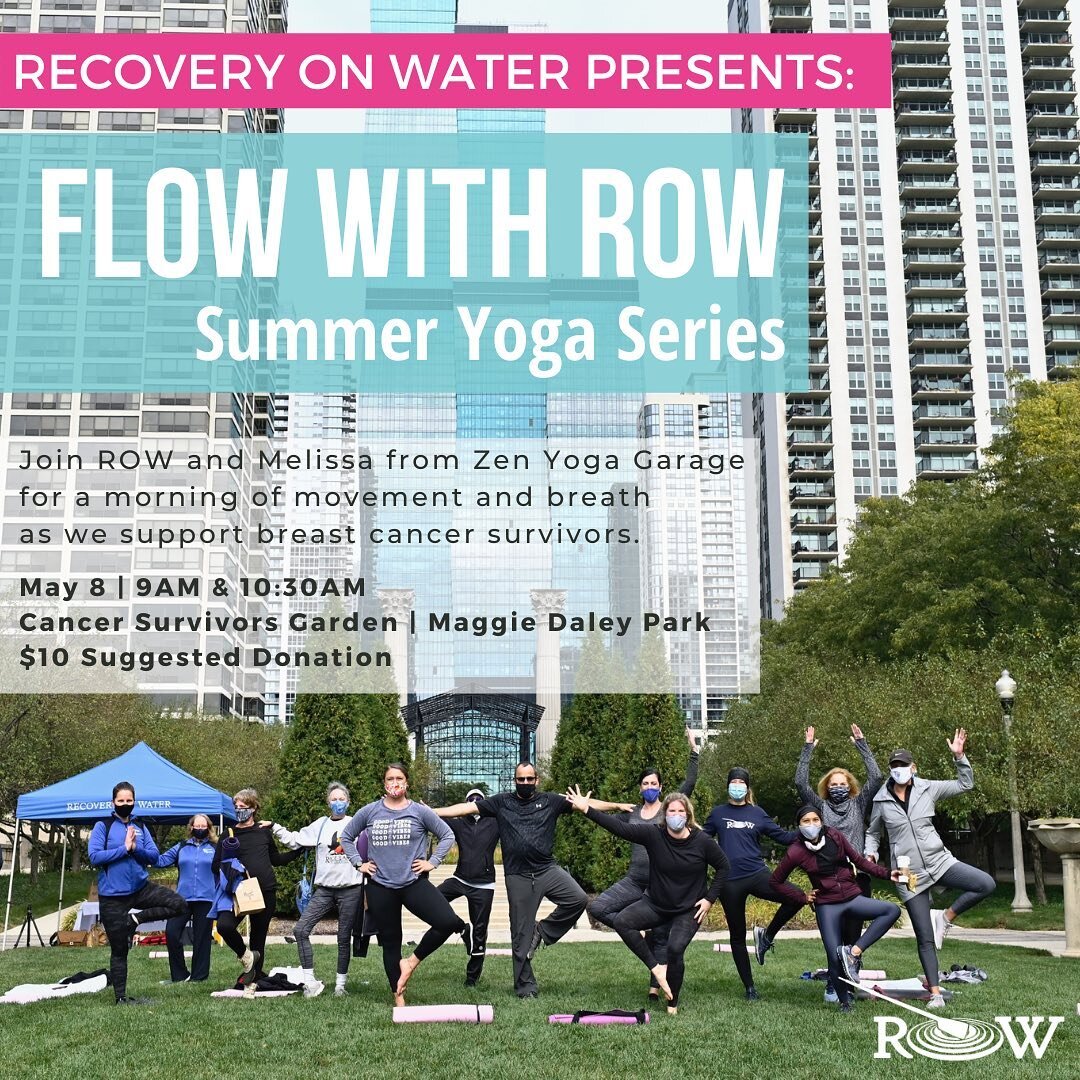 This Saturday, ROW is kicking off our Flow with ROW Summer Yoga Series taking place in Cancer Survivors Garden in Maggie Daley Park! 

IRL yoga classes are back and we could not be more excited to get in some movement in the beautiful outdoors with y