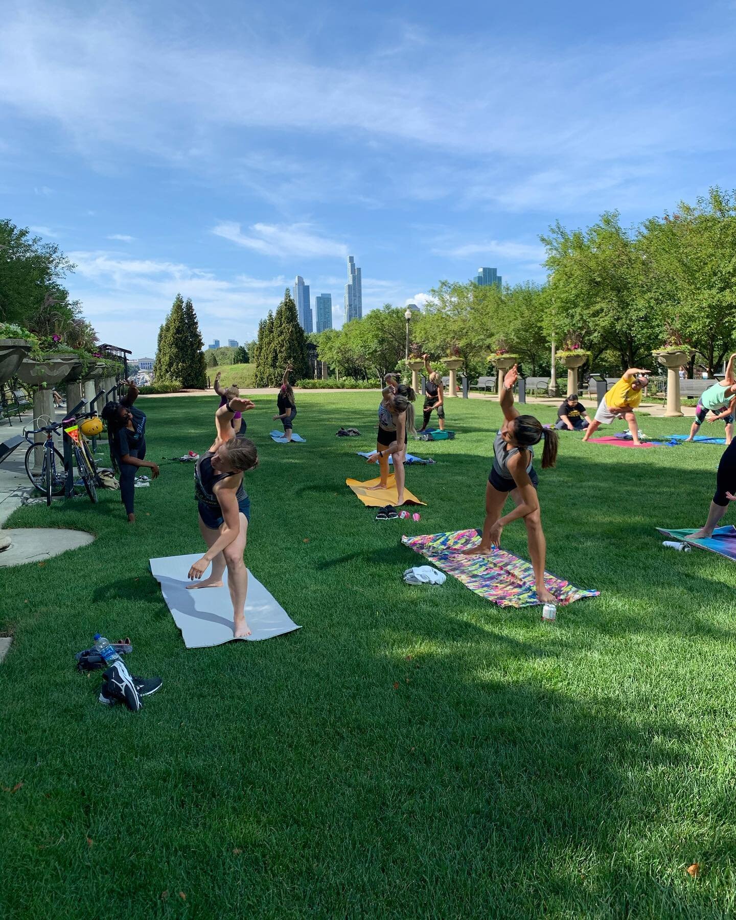 Thank you @studio_margot and @bloomyogastudio for leading our yoga practice at Maggie Daley park! Our next Flow with @RecoveryonWater is September 11 @ 9AM &amp; 10:30AM
