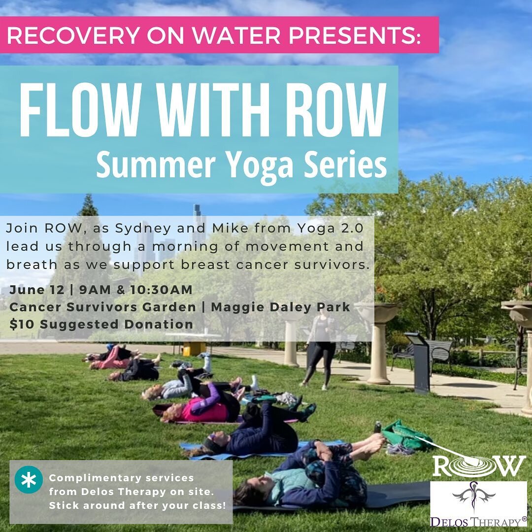 Come FLOW with us this Saturday at Maggie Daley Park! 🧘🏻&zwj;♀️

Proceeds from class benefit @recoveryonwater 

Link in bio #Yoga #yogainspiration #recovery #breastcancer #chicago #chicagoevents