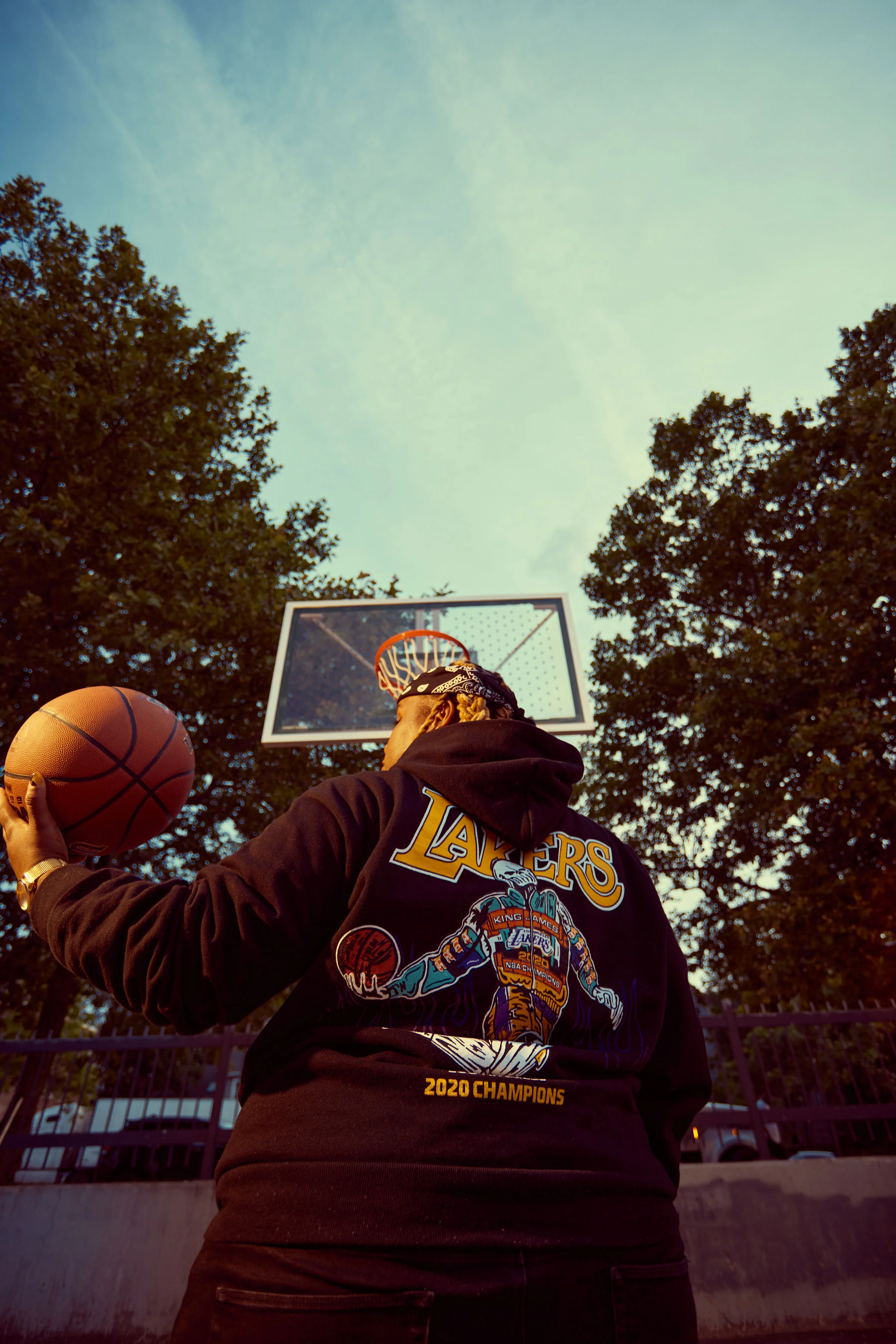 Oompa Photographed by Ally Schmaling for The Doe Online, and styled by Herv Gotti. Wearing Sweater Warren Lotas, NBA Champion LeBron; Shoes Reebok Cottweiler Zig 3D Storm Hydro