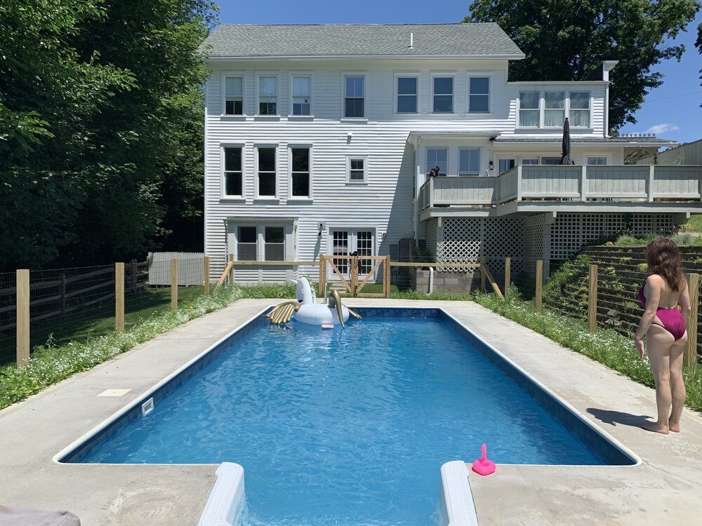 The pool at Quinn &amp; Simon's home.