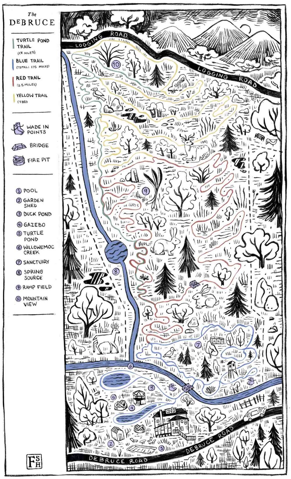 Trail Map created by Ilana Brady