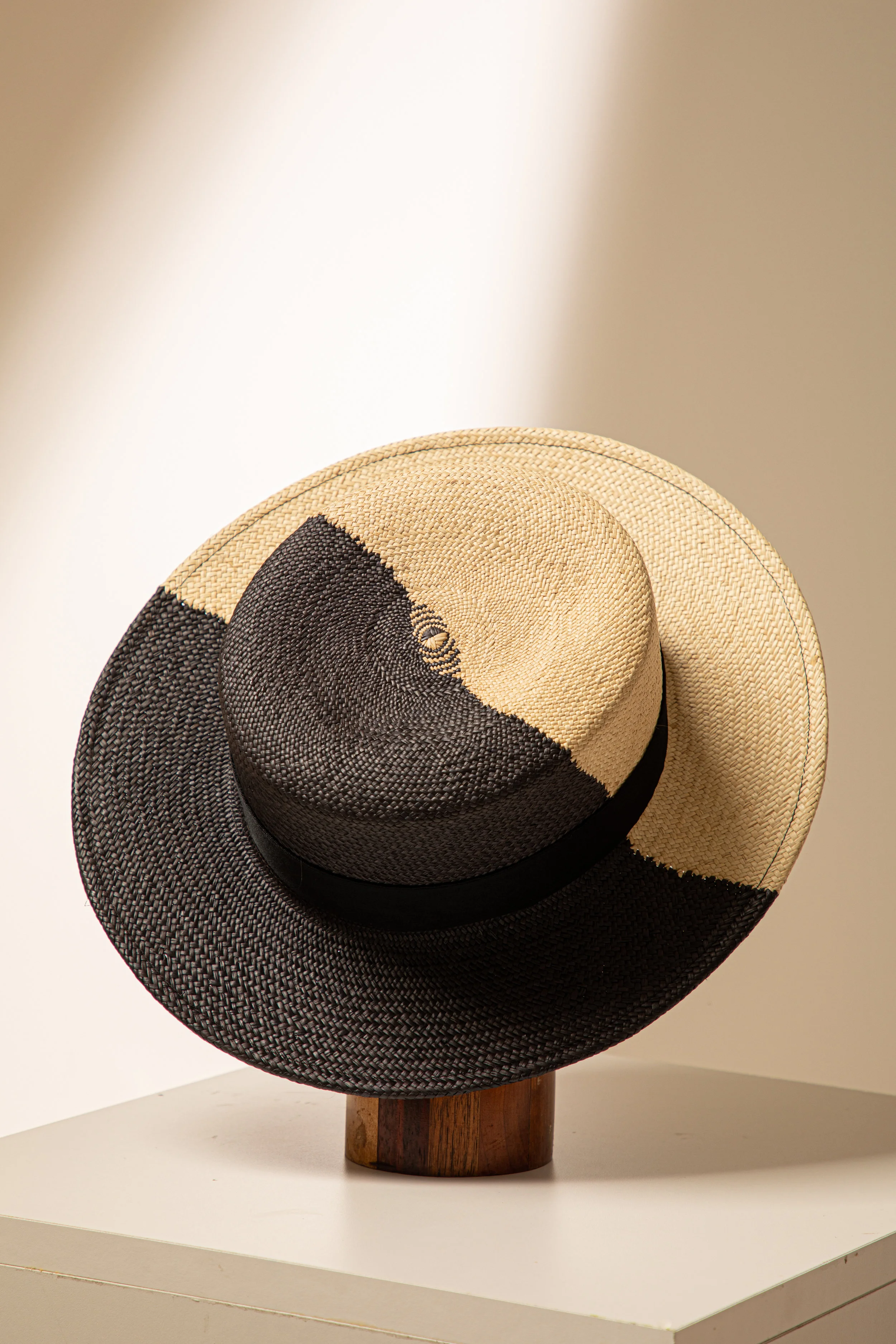 Panama Straw Two-Toned Boater Hat (Copy)