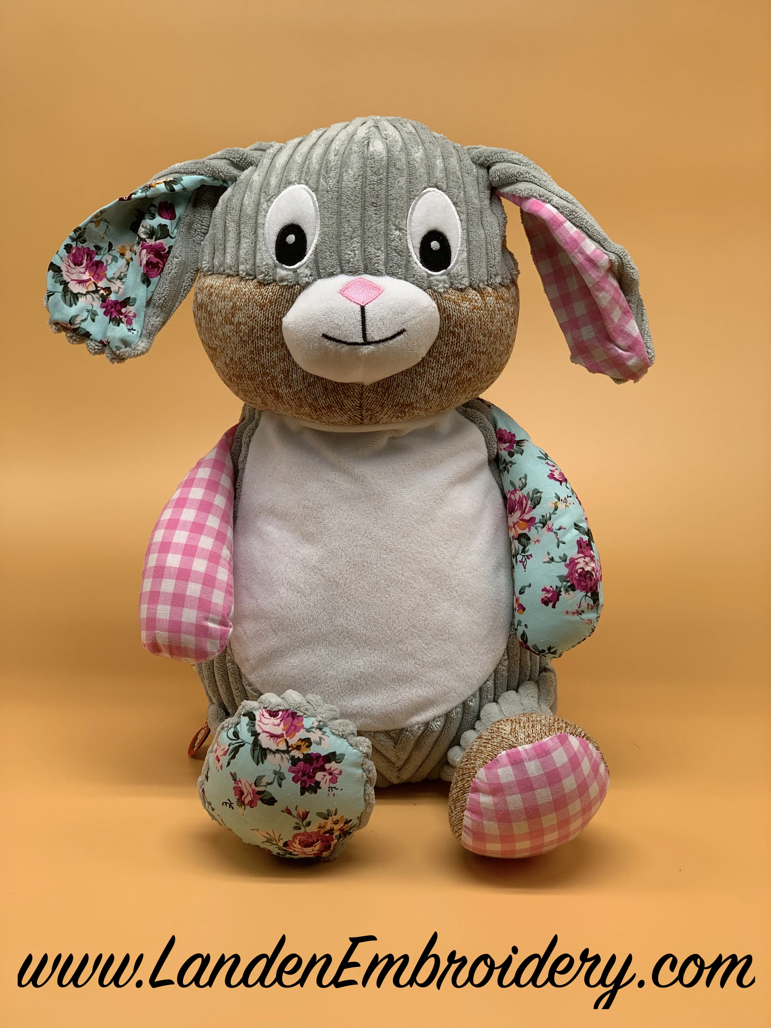 "Clovis Brampton III" Pink Bunny Personalized with Custom Embroidery