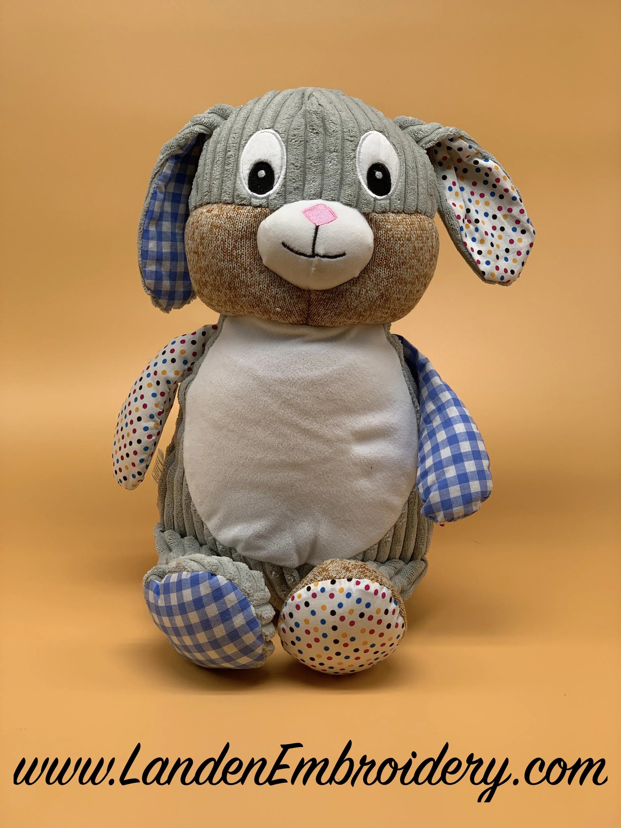 "Clovis Brampton III" Blue Bunny Personalized with Custom Embroidery