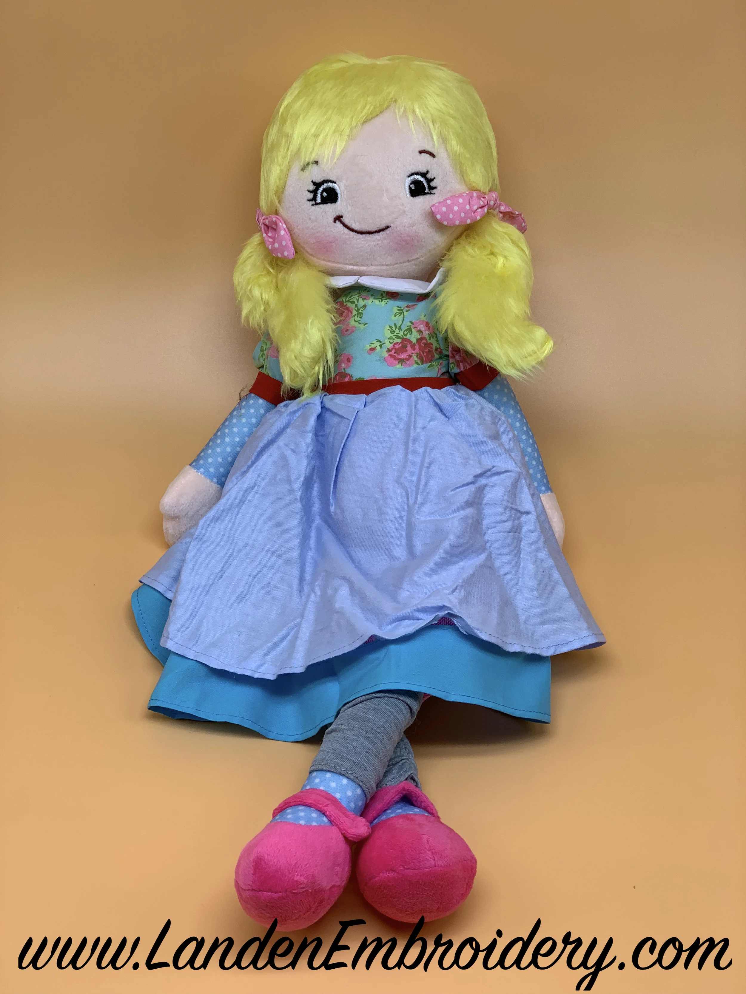 "Joanna" Blonde Hair Rag Doll