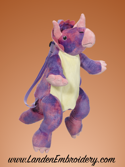 Wendy Dinosaur Stuffed Toy Backpack Personalized with Custom Embroidery