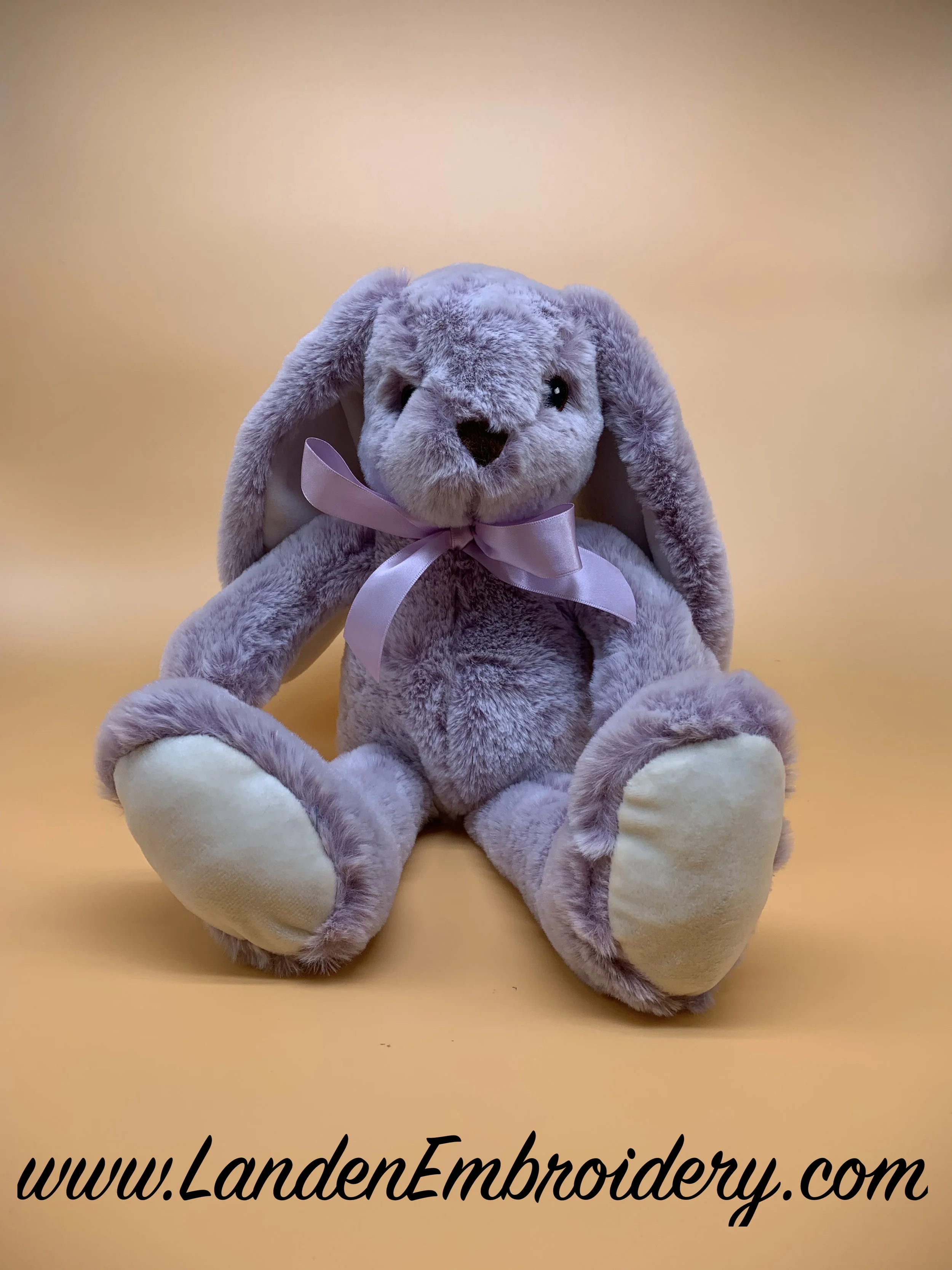 Purple Big Ear Bunny Personalized with Custom Embroidery