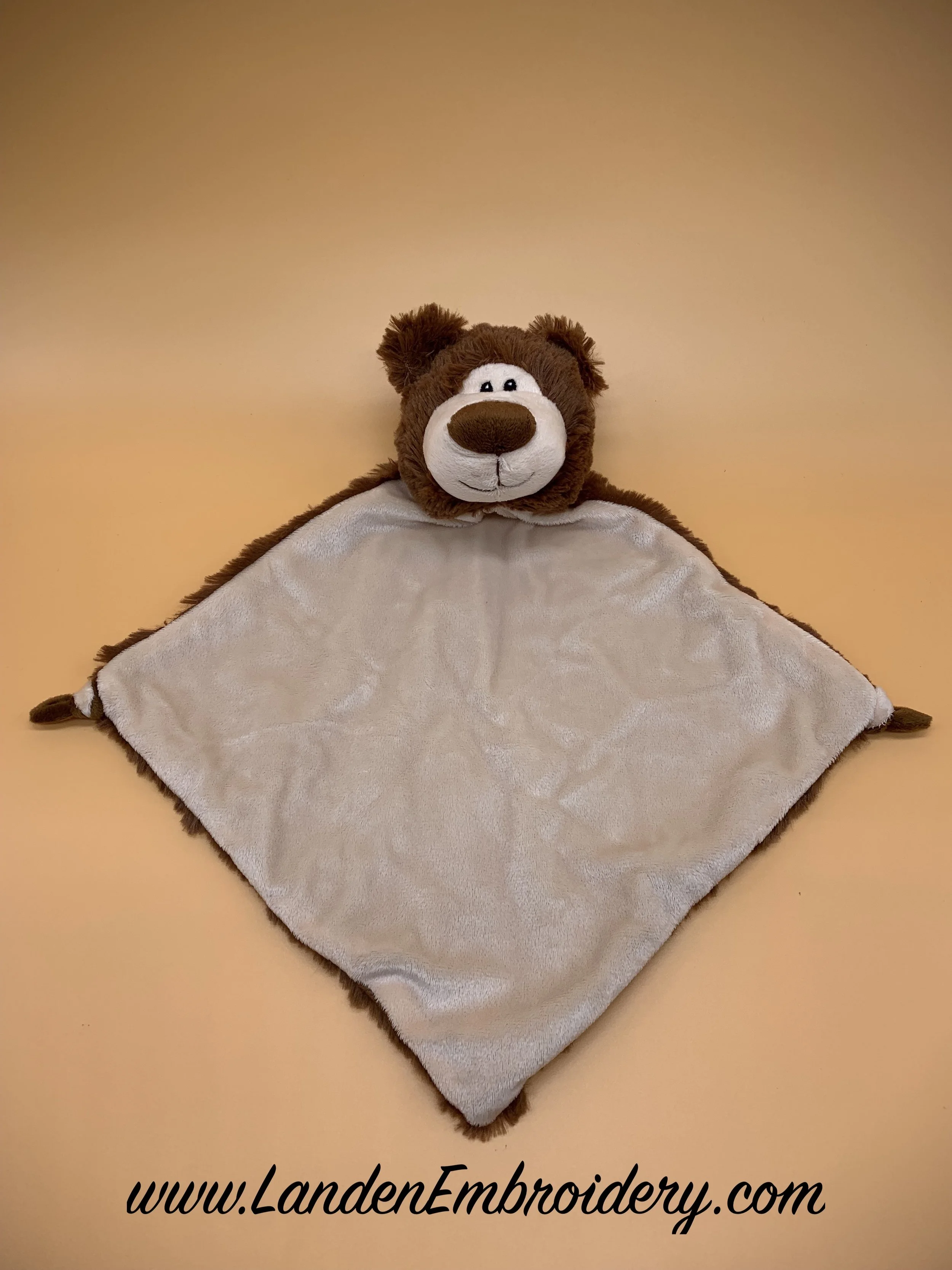 Brown Bear Snuggle Buddy Blankey Personalized with Custom Embroidery