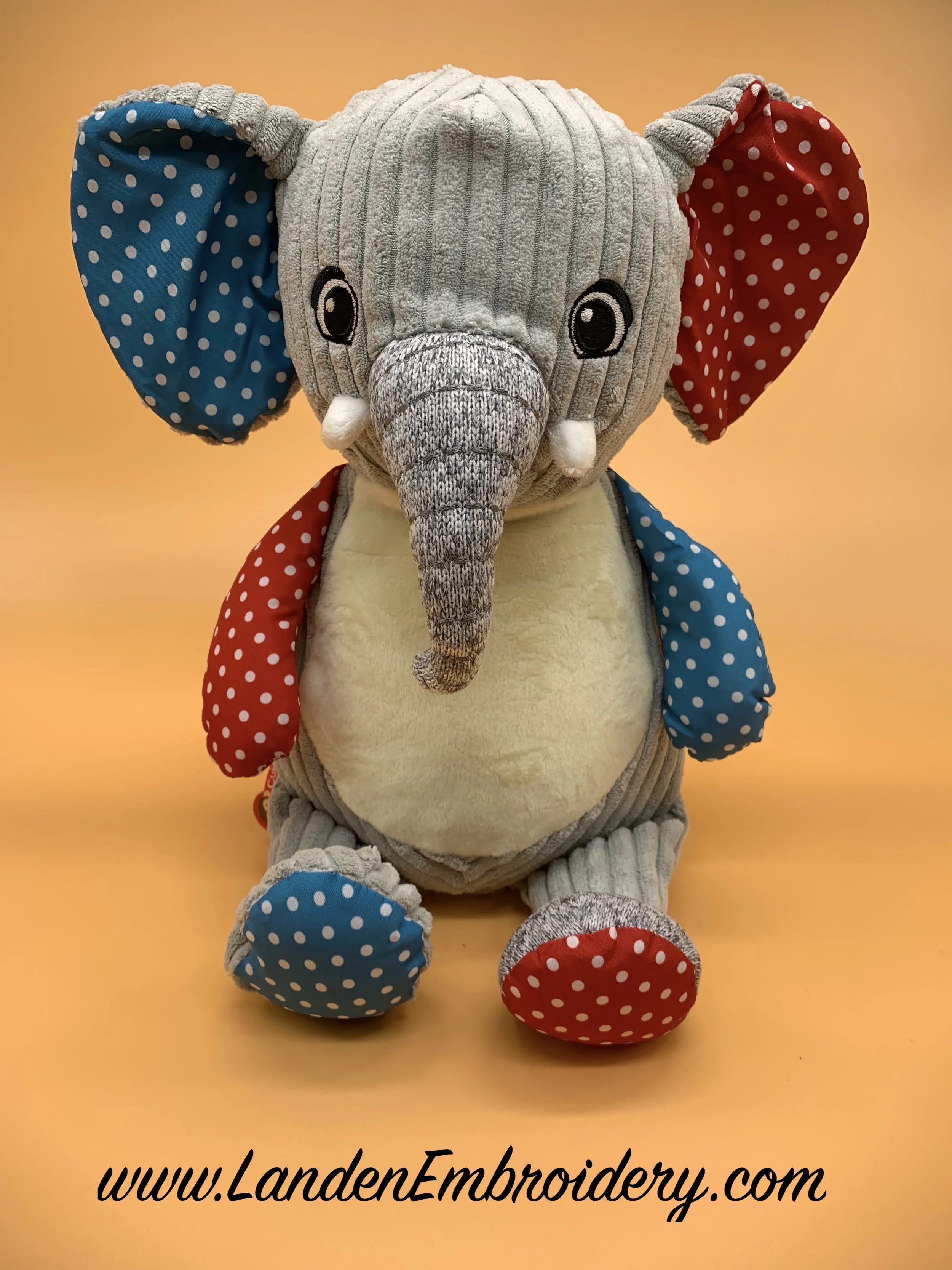 Harley Harlequin Elephant Personalized with Custom Embroidery