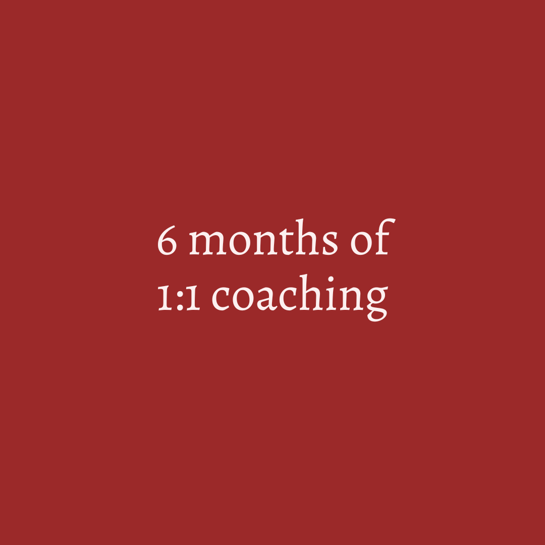 6 months of 1:1 coaching