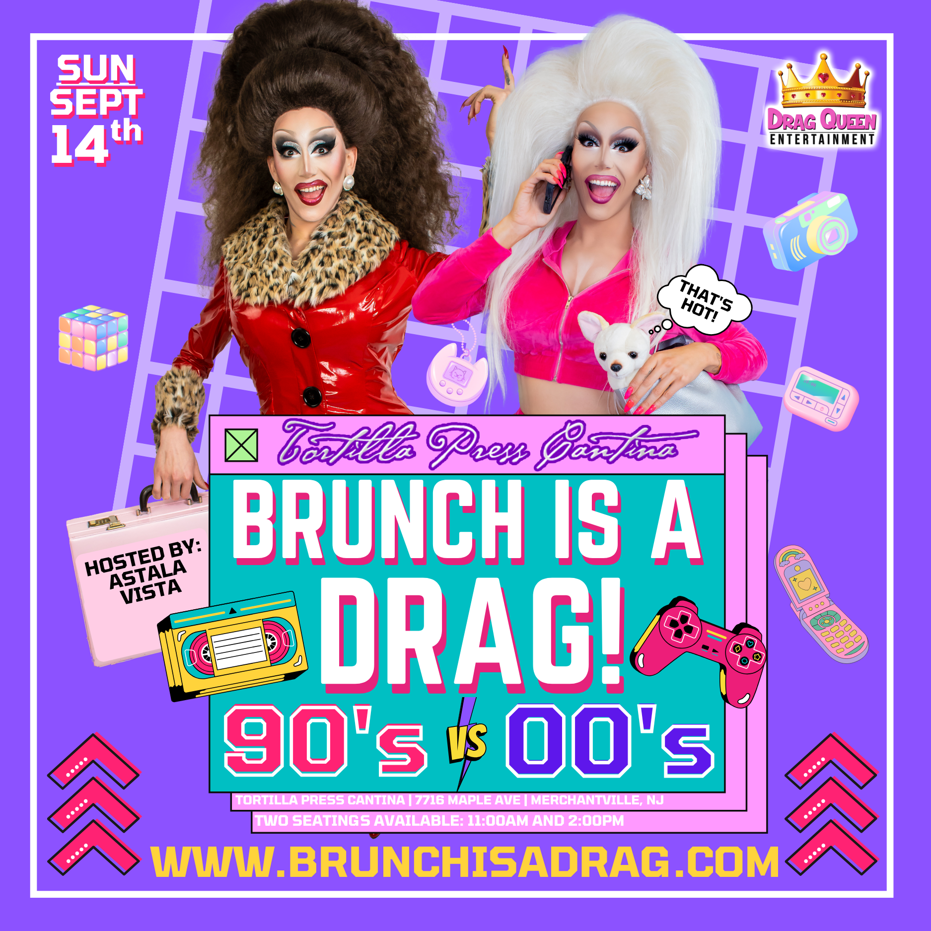 Brunch is a Drag at Tortilla Press Cantina - 90s VS 00s Drag Brunch