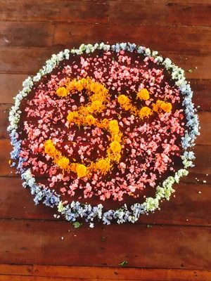 flowers at santosha yoga training graduation 
