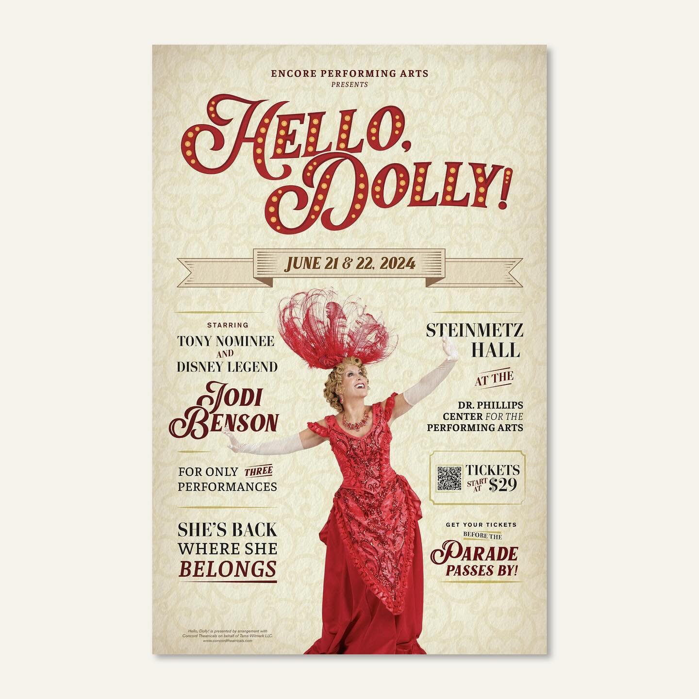 Here&rsquo;s a full look at my poster designs for Encore&rsquo;s &lsquo;Hello, Dolly!&rsquo; starting @jodi.benson in Orlando. It&rsquo;s been so fun working on this show and I can&rsquo;t wait to see it next weekend!