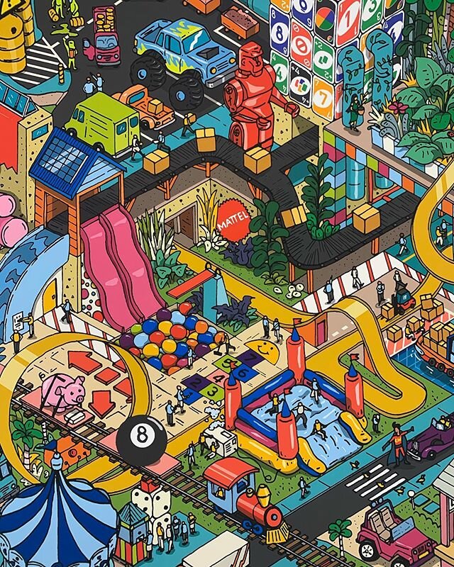We love this isometric of the @mattel world that illustrator @barryp did for us.

#employeeexperience
#experiencedesign
#employeeengagement
#humancentreddesign
#humancommunication
#safetyculture 
#graphicdesign
#brandstrategy
#rebrand
#design
#brand

