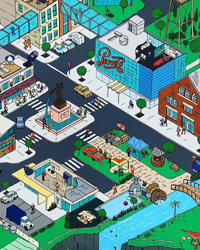 Another epic isometric of the @pepsico world that illustrator @barryp did for us.

#employeeexperience
#experiencedesign
#employeeengagement
#humancentreddesign
#humancommunication
#safetyculture 
#graphicdesign
#brandstrategy
#rebrand
#design
#brand