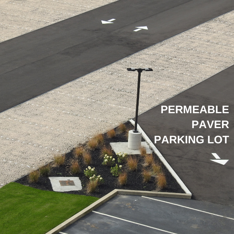 Permeable Paver Parking Lot