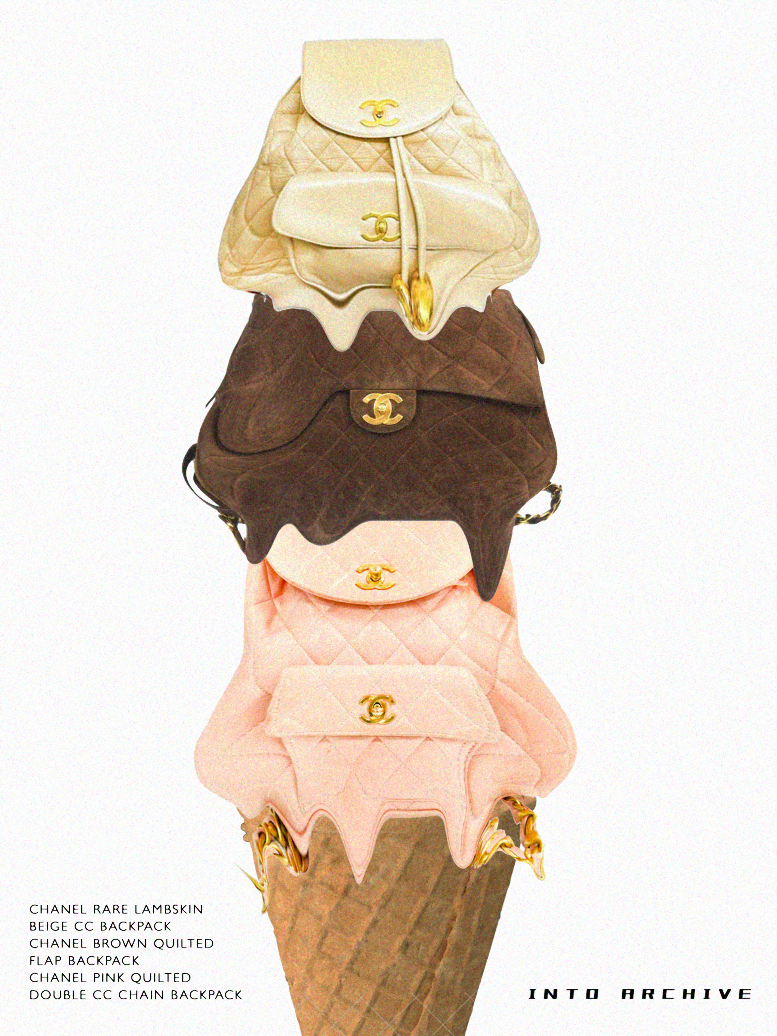 A CONE OF CHANEL QUILT BACKPACKS