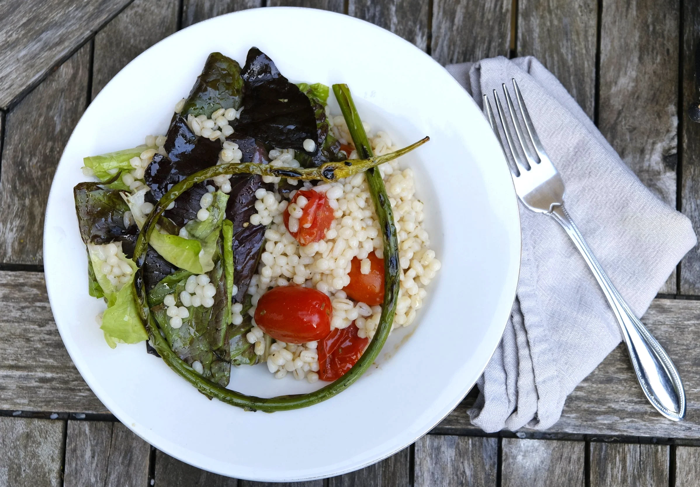 Roasted Tomato and Grain Salad with Preserved Lemon