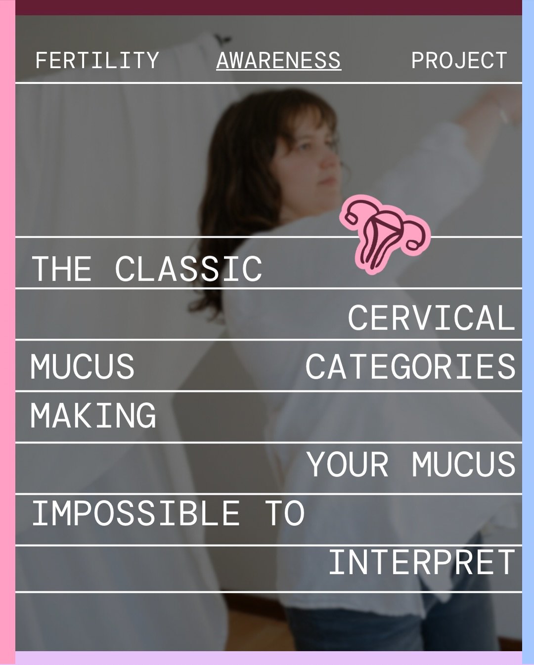 Facebook groups, TCOYF, apps: the advice AND categories are SO mixed, wherever you go.

And I especially do not like the classic categories.

They don&rsquo;t tell you *how* to chart mucus.

Or what to pay attention to (what to ignore is just as impo