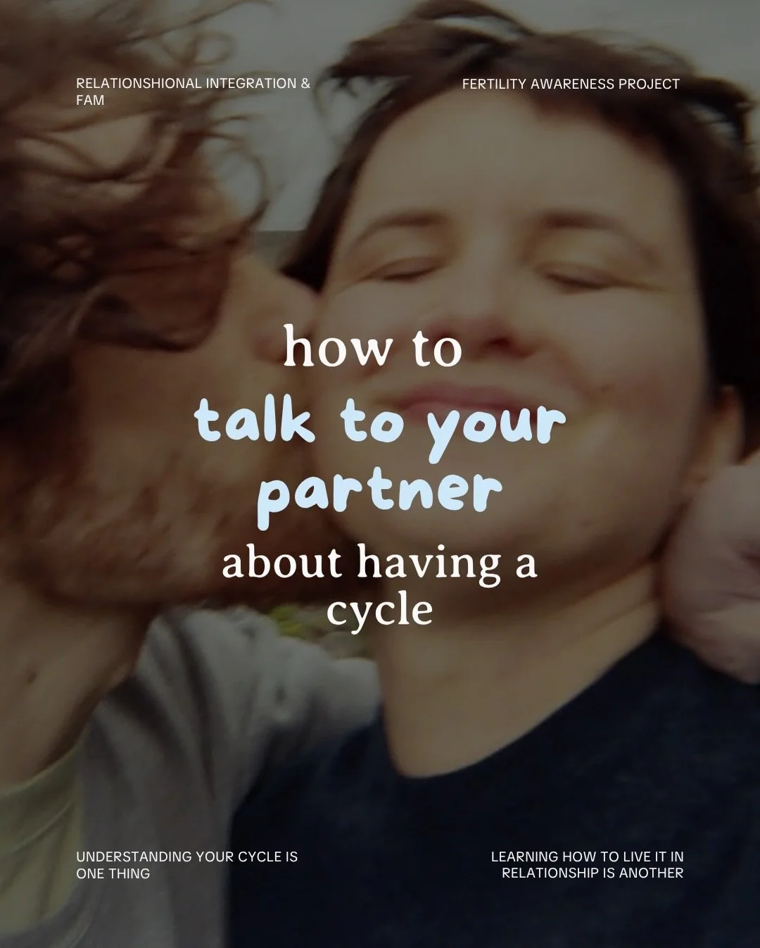 Learning how to live in relationship with your cycle and learning how to live your cycle in relationship. 

You learn all of this incredible, validating information about your body and then you want to translate it into something the person you&rsquo