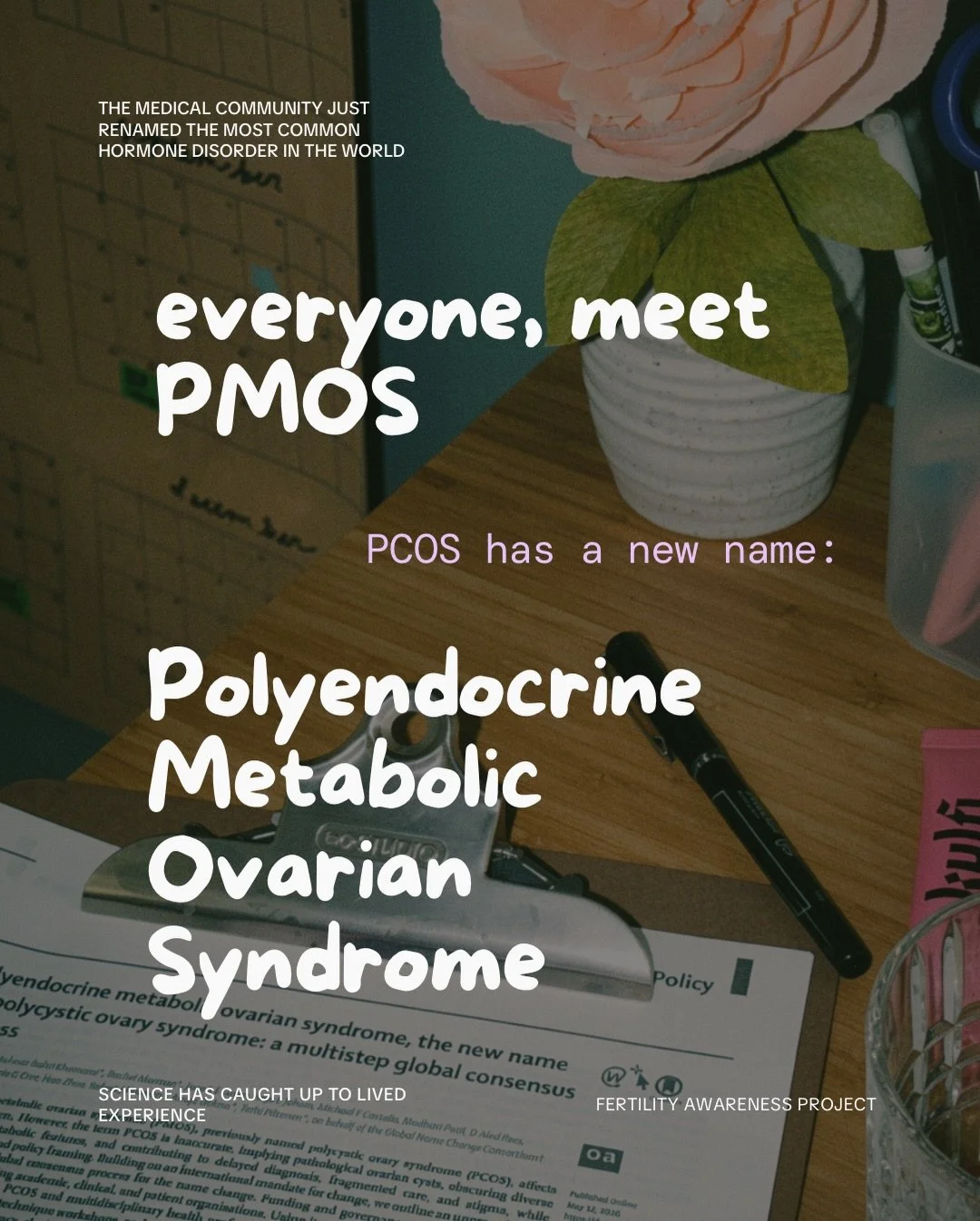 Good morning to everyone except people prescribing the pill for PCOS because it&rsquo;s &ldquo;just a missing period issue&rdquo;

PCOS has a new name.

And it&rsquo;s more than just a name change!!

It&rsquo;s hope for quicker diagnosis, treatment a