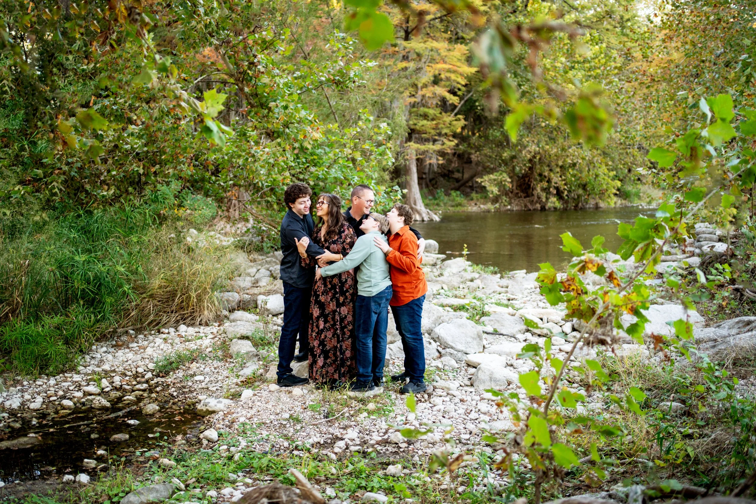Family Portraits 3 Teenage Boys New Braunfels San Antonio Photographer Shelia Louise