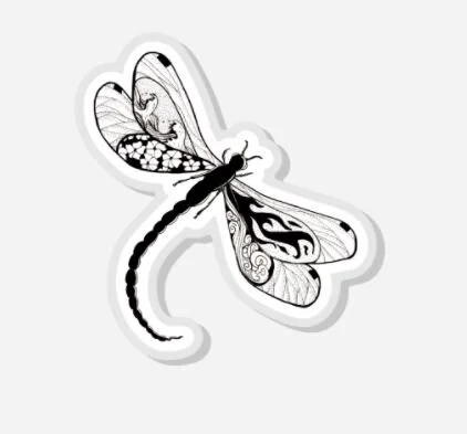 Acrylic Elemental Dragonfly Pin