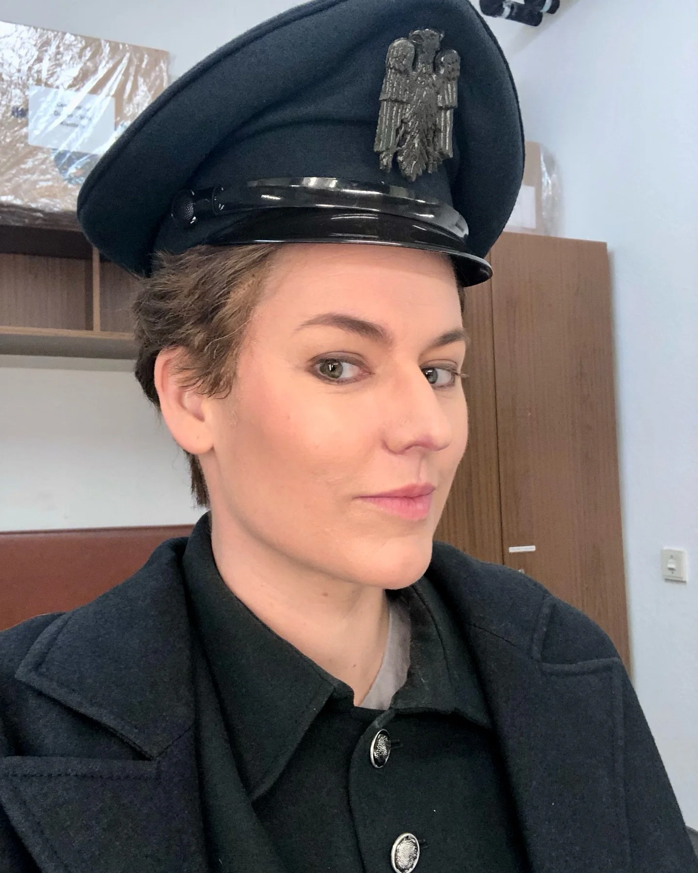 It&rsquo;s called prison chic- look it up! All ready to go for our #fidelio at the @semperoper !! So grateful to sing this mighty heroine tonight 🧡💪 @machreichartists