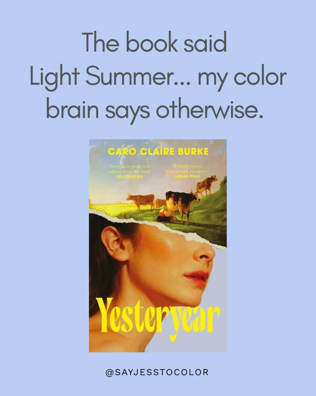 I just finished Yesteryear by Caro Claire Burke and I am dying to talk about it! It&rsquo;s a sharp, satirical thriller about a &ldquo;tradwife&rdquo; influencer who wakes up in the brutal reality of an 1855 homestead. Total page turner. 

But... you