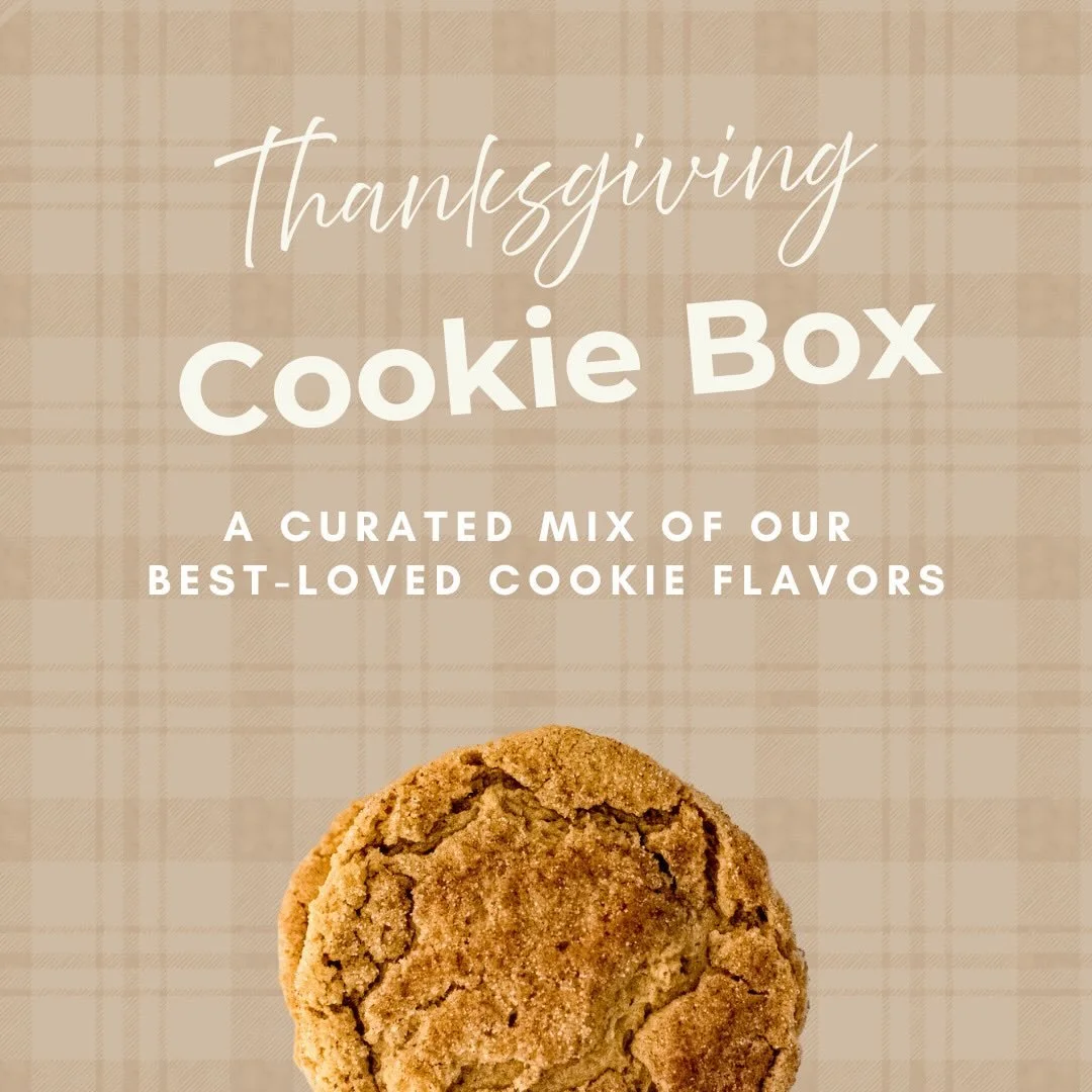 🍂✨ Thanksgiving Cookie Box Alert! ✨🍂
It&rsquo;s officially cookie season, and The Modern Betty is bringing back our Gift-able Thanksgiving Cookie Box.
Each handcrafted box includes our favorite flavors:
🍪 Chocolate Chip
🍪 Biscoff
🍪 Brownie Bliss