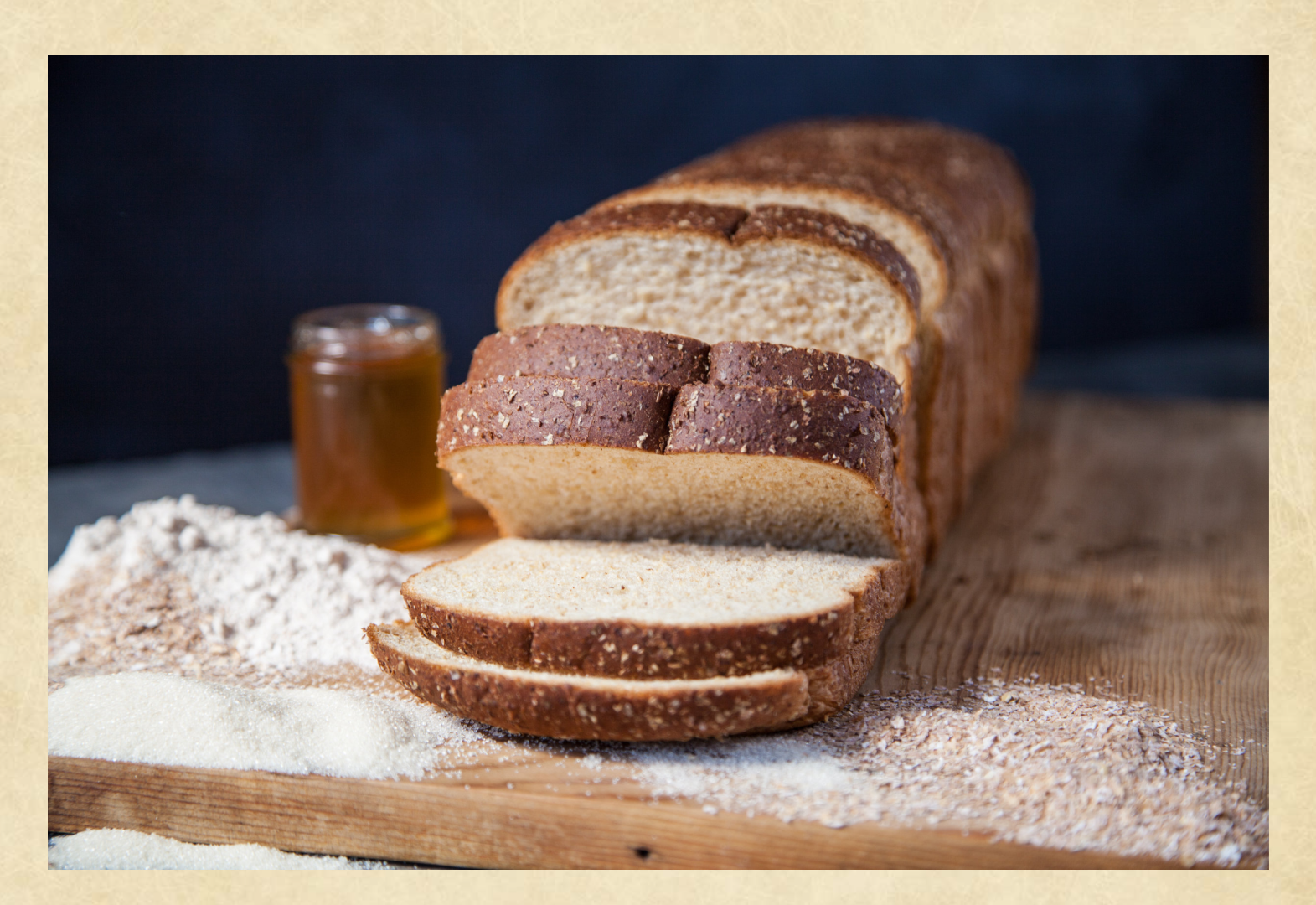 Loaf of sliced Koepplinger’s All Natural Non-GMO bread