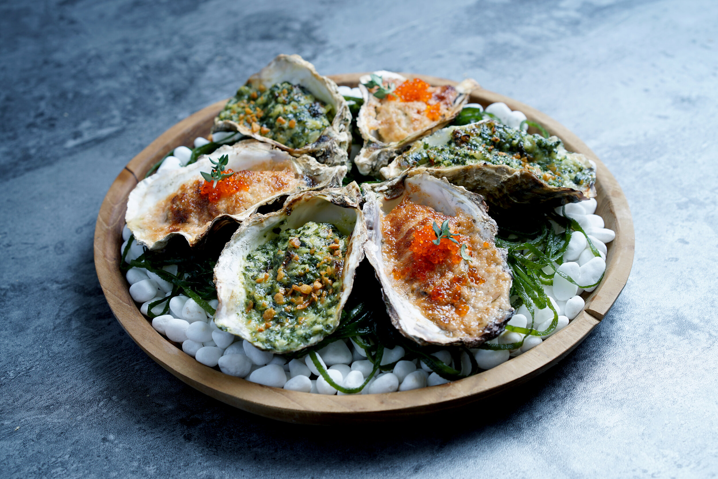 Baked Basil Cream Oysters + Baked Mentaiko Oysters.jpg
